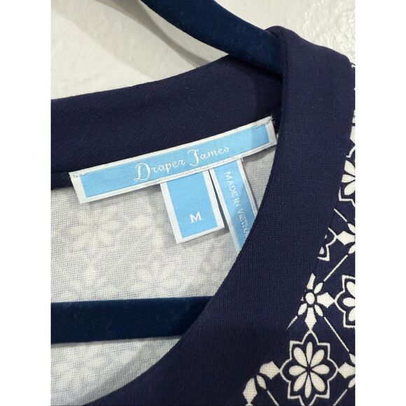 Draper James Honeycomb Floral Dress in Nassau Navy M - Picture 4 of 5